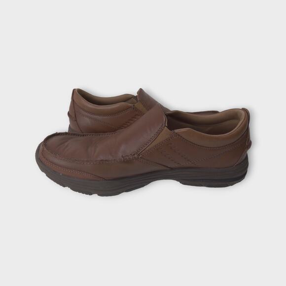 Mens Skechers Classic Fit Air Cooled Memory Foam Brown Slip Ons Size 8.5 - Picture 7 of 11